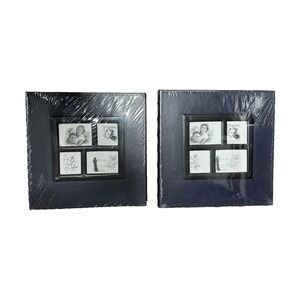 2 Recutms Photo Album 4X6 5X7 6X8 8X10 Leather Magnetic Self Stick Blue SEALED